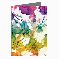 Multicolored Floral Swirls Decorative Design Greeting Card (8 Pack) by dflcprints