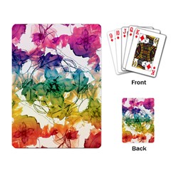 Multicolored Floral Swirls Decorative Design Playing Cards Single Design by dflcprints