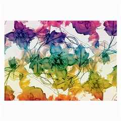 Multicolored Floral Swirls Decorative Design Glasses Cloth (large) by dflcprints