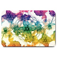 Multicolored Floral Swirls Decorative Design Large Door Mat by dflcprints