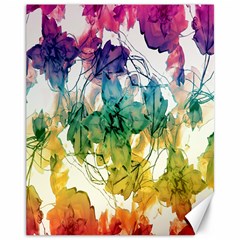 Multicolored Floral Swirls Decorative Design Canvas 11  X 14  (unframed) by dflcprints