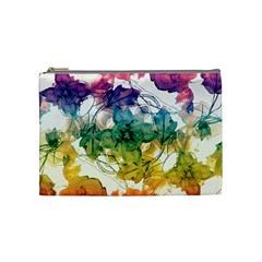 Multicolored Floral Swirls Decorative Design Cosmetic Bag (medium) by dflcprints