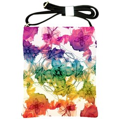 Multicolored Floral Swirls Decorative Design Shoulder Sling Bag by dflcprints