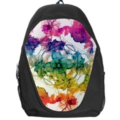 Multicolored Floral Swirls Decorative Design Backpack Bag by dflcprints