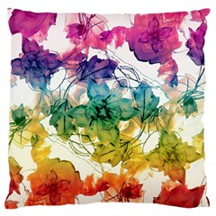 Multicolored Floral Swirls Decorative Design Standard Flano Cushion Case (two Sides) by dflcprints