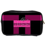 Like A Boss Shiny Pink Travel Toiletry Bag (One Side) Front