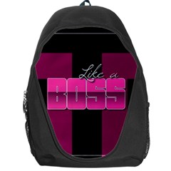 Like A Boss Shiny Pink Backpack Bag