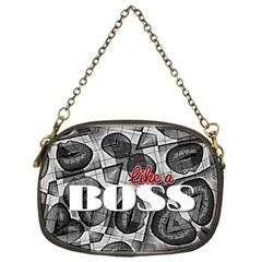 Like A Boss Blk&wht Chain Purse (one Side) by OCDesignss