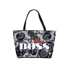 Like A Boss Blk&wht Large Shoulder Bag by OCDesignss