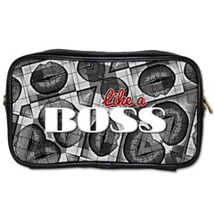 Like A Boss Blk&wht Travel Toiletry Bag (one Side) by OCDesignss