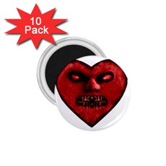 Evil Heart Shaped Dark Monster  1 75  Button Magnet (10 Pack) by dflcprints