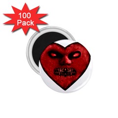 Evil Heart Shaped Dark Monster  1 75  Button Magnet (100 Pack) by dflcprints