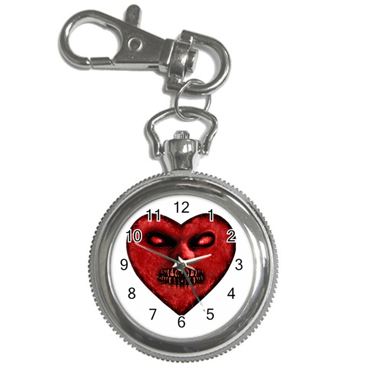 Evil Heart Shaped Dark Monster  Key Chain Watch