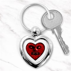 Evil Heart Shaped Dark Monster  Key Chain (heart) by dflcprints