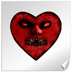 Evil Heart Shaped Dark Monster  Canvas 12  X 12  (unframed) by dflcprints