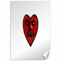 Evil Heart Shaped Dark Monster  Canvas 20  X 30  (unframed) by dflcprints