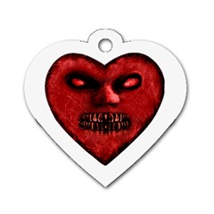 Evil Heart Shaped Dark Monster  Dog Tag Heart (two Sided) by dflcprints