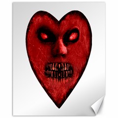 Evil Heart Shaped Dark Monster  Canvas 11  X 14  (unframed) by dflcprints