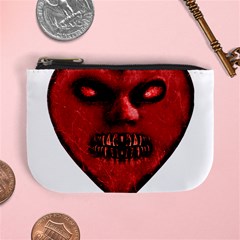 Evil Heart Shaped Dark Monster  Coin Change Purse by dflcprints