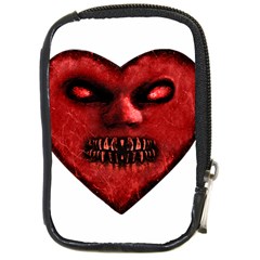 Evil Heart Shaped Dark Monster  Compact Camera Leather Case by dflcprints