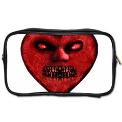 Evil Heart Shaped Dark Monster  Travel Toiletry Bag (two Sides) by dflcprints