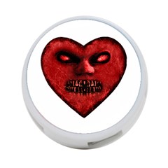 Evil Heart Shaped Dark Monster  4-port Usb Hub (two Sides)