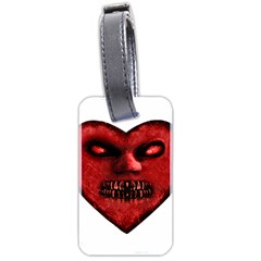 Evil Heart Shaped Dark Monster  Luggage Tag (two Sides) by dflcprints