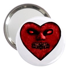 Evil Heart Shaped Dark Monster  3  Handbag Mirror by dflcprints