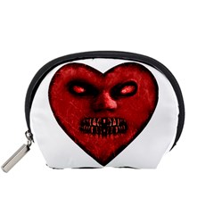 Evil Heart Shaped Dark Monster  Accessory Pouch (small) by dflcprints