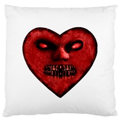 Evil Heart Shaped Dark Monster  Large Flano Cushion Case (one Side) by dflcprints