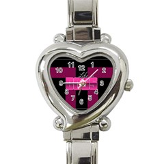 Like A Boss Shiny Pink Heart Italian Charm Watch 