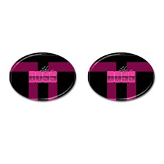 Like A Boss Shiny Pink Cufflinks (oval) by OCDesignss