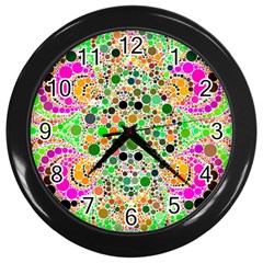 Florescent Abstract  Wall Clock (black) by OCDesignss