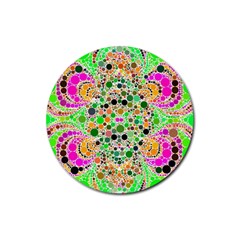 Florescent Abstract  Drink Coaster (round) by OCDesignss