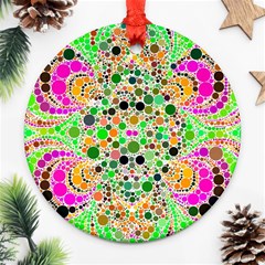 Florescent Abstract  Round Ornament (two Sides) by OCDesignss