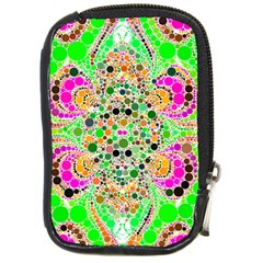 Florescent Abstract  Compact Camera Leather Case by OCDesignss