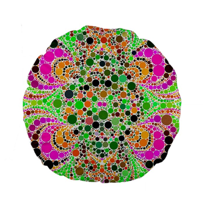 Florescent Abstract  15  Premium Round Cushion 