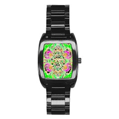 Florescent Abstract  Stainless Steel Barrel Watch by OCDesignss