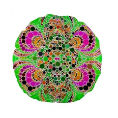 Florescent Abstract  Standard Flano Round Cushion  by OCDesignss