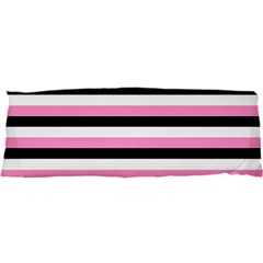 Black, Pink And White Stripes  By Celeste Khoncepts Com 20x28 Samsung S3350 Hardshell Case