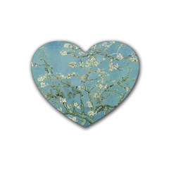 Vincent Van Gogh, Almond Blossom Drink Coasters 4 Pack (heart)  by Oldmasters