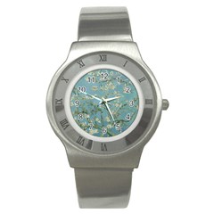 Vincent Van Gogh, Almond Blossom Stainless Steel Watch (slim) by Oldmasters