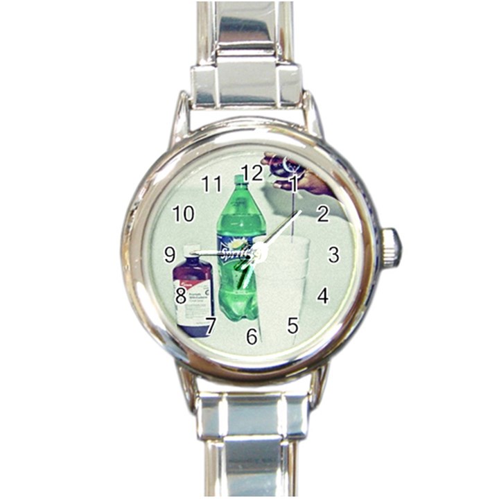 Dirty $prite Round Italian Charm Watch