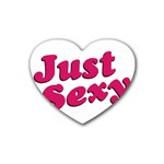 Just Sexy Typographic Quote002 Drink Coasters 4 Pack (Heart)  Front