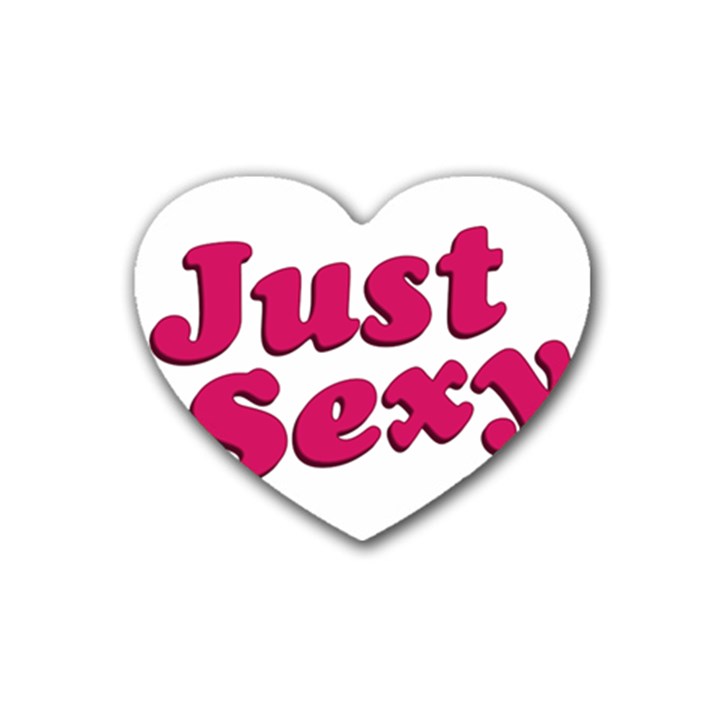 Just Sexy Typographic Quote002 Drink Coasters 4 Pack (Heart) 