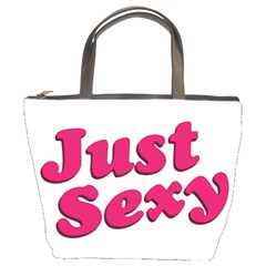 Just Sexy Typographic Quote002 Bucket Handbag by dflcprints