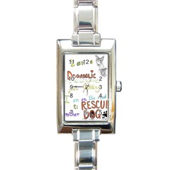 D0gaholic Rectangular Italian Charm Watch by Rokinart