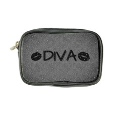 Diva Blk Glitter Lips Coin Purse by OCDesignss