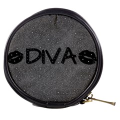 Diva Blk Glitter Lips Mini Makeup Case