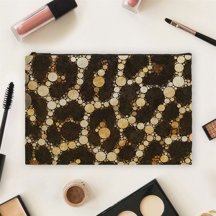 Cheetah Abstract  Cosmetic Bag (Large)